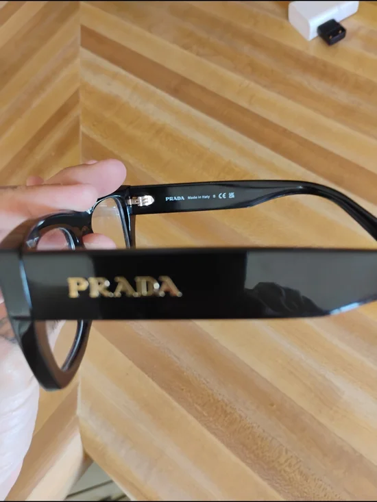 Prada Black Oversized Square Eyeglasses - Picture 2 of 5